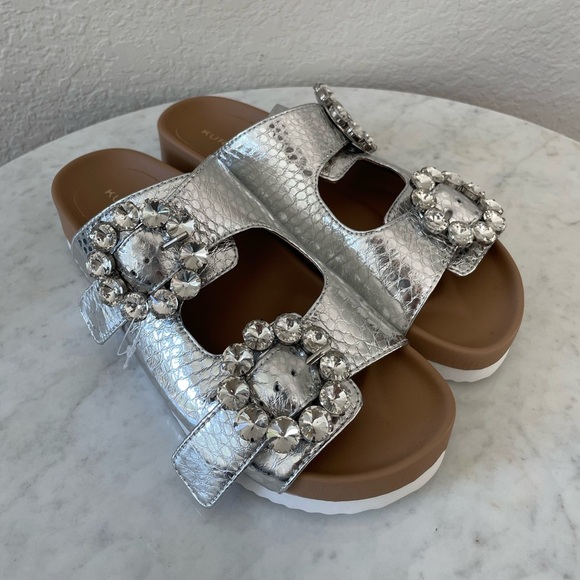 Kurt Geiger London Women's Marlo Crystal Croc-Print Sandals 36.5 - Picture 2 of 11